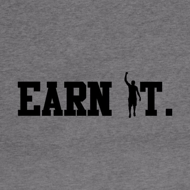 The Earn It Tee - Black by tryumphathletics